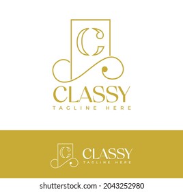 Letter C logo Identity. Inital C Logo Design Monogram Luxury for Brand Identity