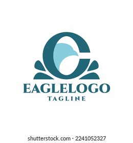 letter C logo with an illustration of a bird head. good for any business logo.
