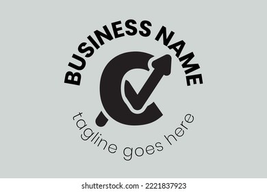 logotipo de letra c incorporado flecha de signo incrementada para su empresa o empresa financiera