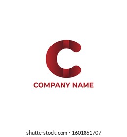 Letter C logo. initial alphabet logo for your company. simple and modern logo. gradient logo
