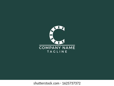 Letter C logo initial based icon unique creative minimal graphic company abstract design in vector editable file.