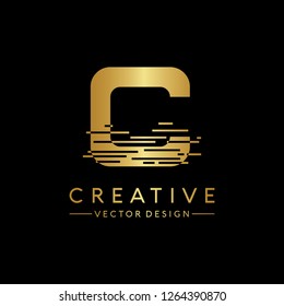 Letter C Logo. Initial Letter Design Vector Luxury Colors