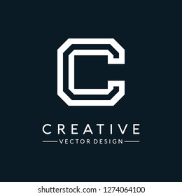Letter C Logo. Initial Letter Design Vector Luxury Colors