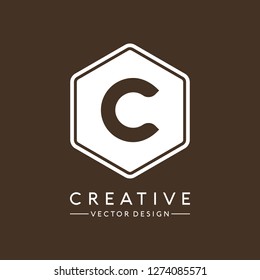 Letter C Logo. Initial Letter Design Vector Luxury Colors