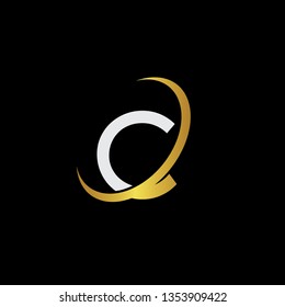 Letter C Logo. Initial Letter Design Vector Luxury Colors