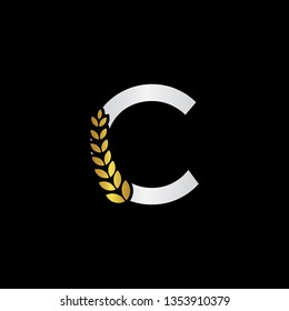 Letter C Logo. Initial Letter Design Vector Luxury Colors