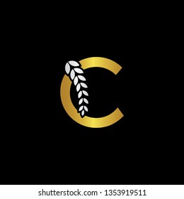 Letter C Logo. Initial Letter Design Vector Luxury Colors