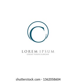 Letter C Logo. Initial Letter Design Vector Luxury Colors