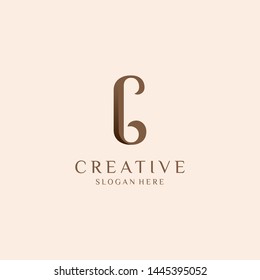 Letter C Logo. Initial Letter Design Vector Luxury Colors
