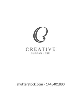 Letter C Logo. Initial Letter Design Vector Luxury Colors