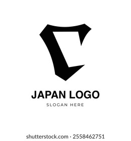 Letter C logo mark, Japanese logo style, hiragana logo style