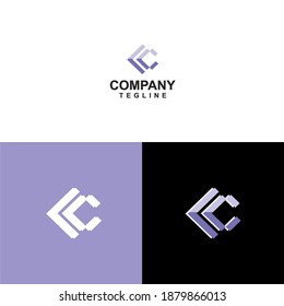 Letter c Logo modern, Symbol flach und Vektordesign Vorlage. Der geometrische Buchstabe c für Marke oder Firma mit Text. Vektorgrafik.