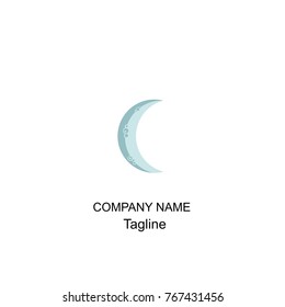 letter C logo of moon 