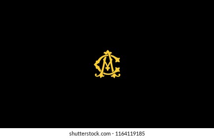 LETTER A AND C LOGO WITH NEGATIVE SPACE EFFECT FOR ILLUSTRATION USE