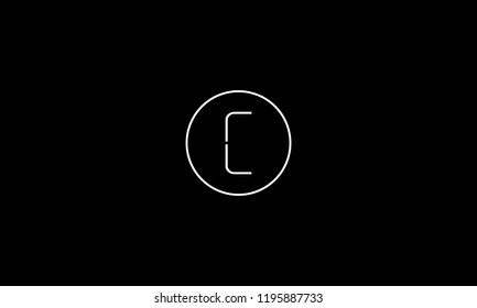 LETTER C LOGO WITH NEGATIVE SPACE EFFECT IN CIRCLE FRAME FOR LOGO DESIGN OR ILLUSTRATION USE