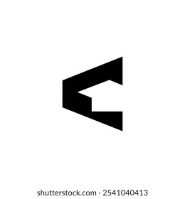 Letter C logo negative space graduation icon. Education logo template