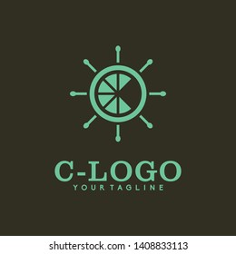 Letter C Logo on Isolated background