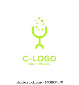 Letter C Logo on Isolated background