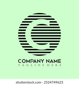 The letter C logo with a simple and elegant style is suitable for use by various companies or for personal use