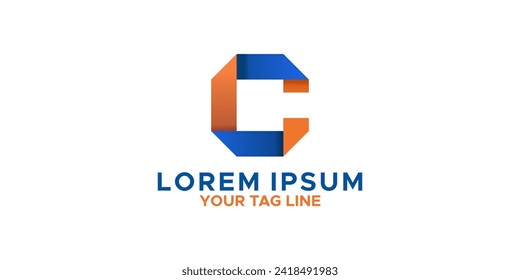 el logotipo de la letra C es sencillo y moderno