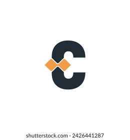 Letter C logo simple monogram. Initial C logo design vector