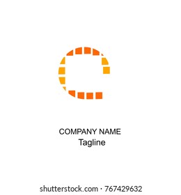 letter C logo of square 