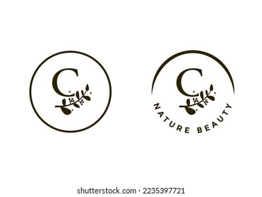 letter C logo, suitable for the company's initial symbol.