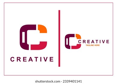 el logotipo de la letra C es adecuado para su uso en empresas, industrias, empresas o marcas y puede utilizarse de otras maneras