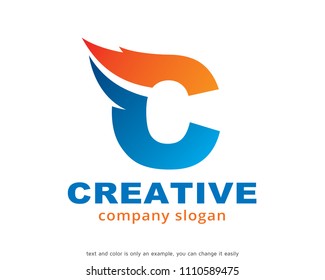 Letter C Logo Symbol Template Design Vector, Emblem, Design Concept, Creative Symbol, Icon