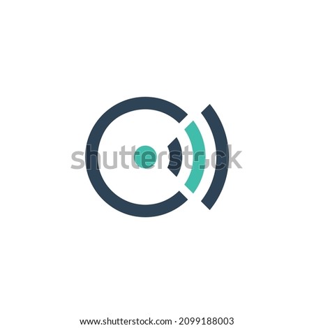 Letter C logo for telecommunication