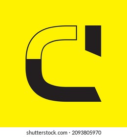 Ilustración de vectores abstractos de la plantilla de logotipo de la letra C - líneas Plantilla de diseño de vectores de logotipos.