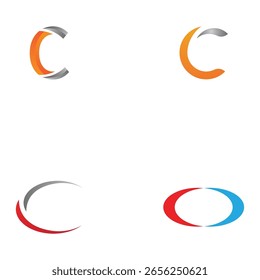 letter c logo template design