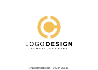 letter C logo template. icons for business of digital, technology, finance, luxury, Etc