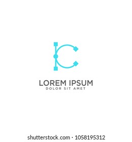 letter C logo template for vector symbol logo concept