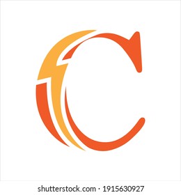 Diseño de icono vectorial de plantilla de logotipo de carta C