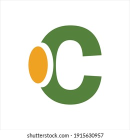 Diseño de icono vectorial de plantilla de logotipo de carta C