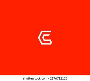 Vector de la plantilla del logotipo de la última C Símbolo de monograma abstracto
