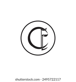 letter c logo that is unique and simple