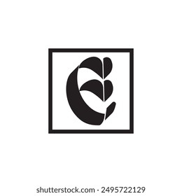 letter c logo that is unique and simple