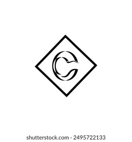 letter c logo that is unique and simple