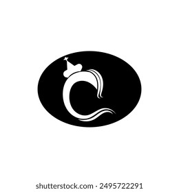 letter c logo that is unique and simple