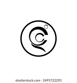 logotipo de letra c único y sencillo