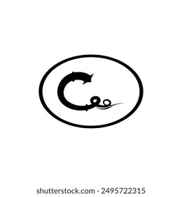 Buchstabe C-Logo, das einzigartig und einfach ist