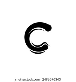 letter c logo that is unique and simple