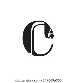 Buchstabe c Logo, das einzigartig und einfach ist