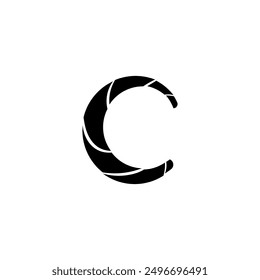 letter c logo that is unique and simple