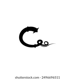 letter c logo that is unique and simple