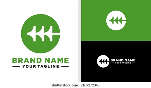 LETTER C LOGO TREE NEGATIVE SPACE EDITABLE