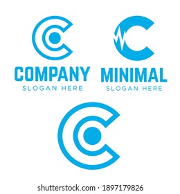letter c logo vector. Abstract C logotype