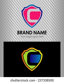 Letter C logo vector alphabet shape. ABC concept type as logo